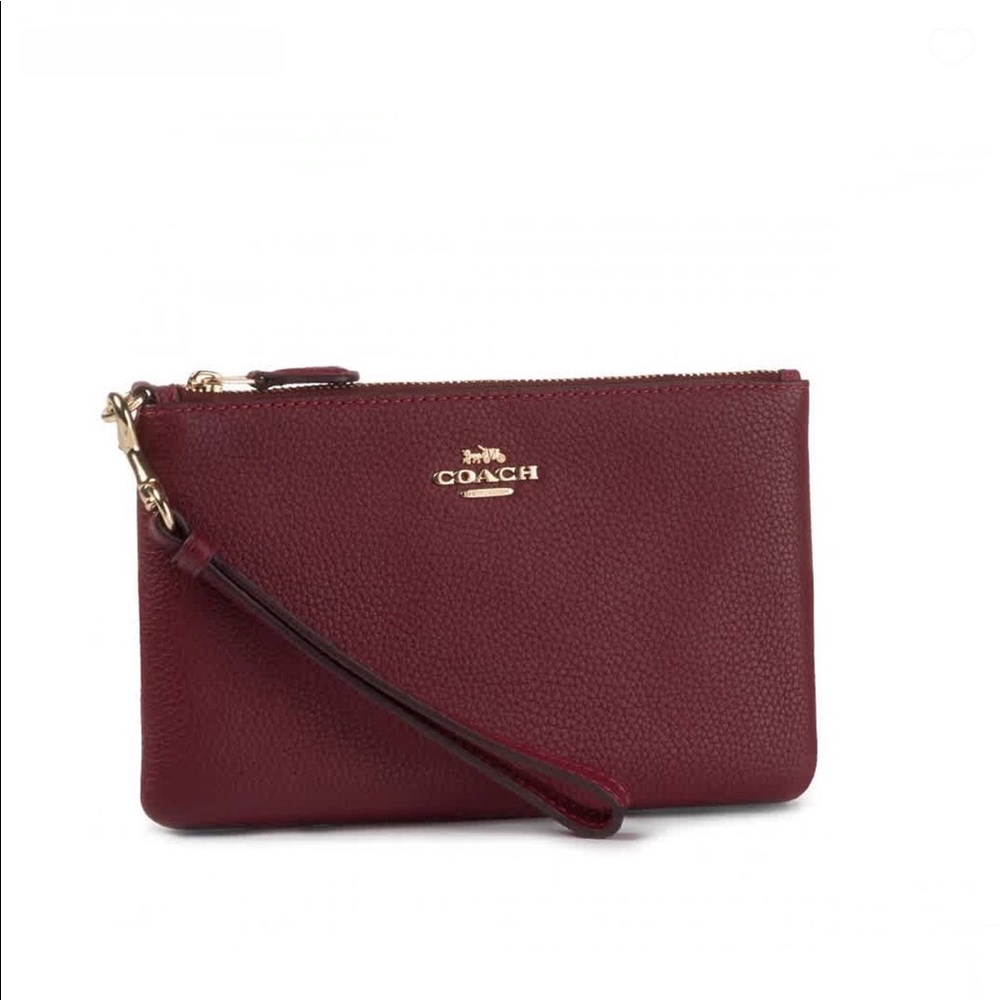 Coach Polished Pebble Wristlet